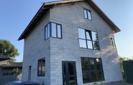 Скління приватного будинку WDS 8S, ламінація Антрацит